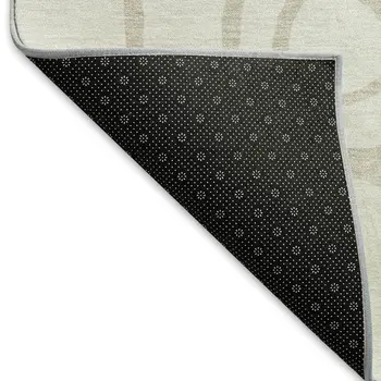 9' X 12' Ivory And Beige Geometric Washable Indoor Outdoor Area Rug