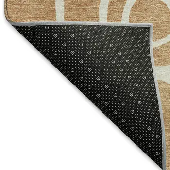 9' X 12' Rust And Ivory Geometric Washable Indoor Outdoor Area Rug