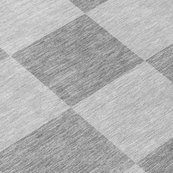 8' Gray And Pewter Round Geometric Washable Indoor Outdoor Area Rug