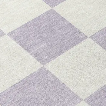 5' X 8' Lavender And Ivory Geometric Washable Indoor Outdoor Area Rug