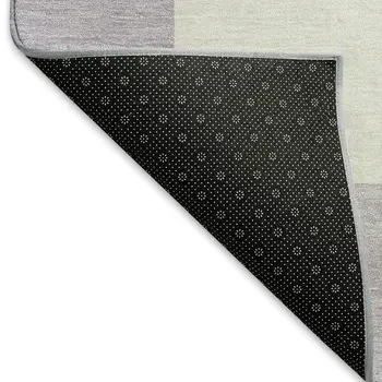9' X 12' Lavender And Ivory Geometric Washable Indoor Outdoor Area Rug