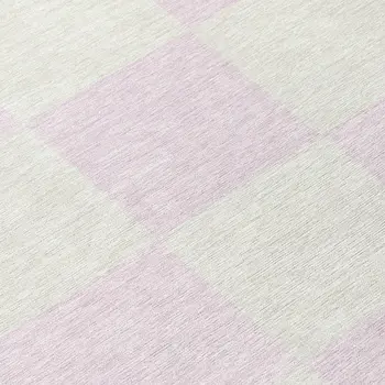 5' X 8' Pink And Ivory Geometric Washable Indoor Outdoor Area Rug