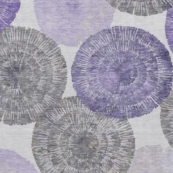 9' X 12' Plum Ivory And Khaki Abstract Washable Indoor Outdoor Area Rug