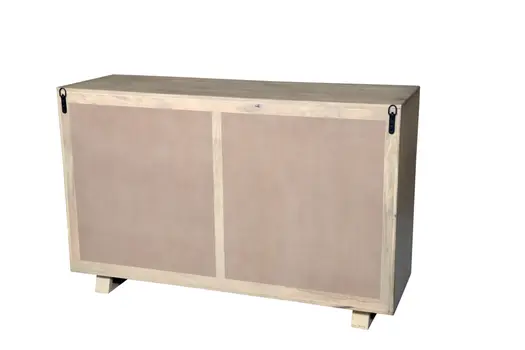 57" White Solid Wood Six Drawer Dresser