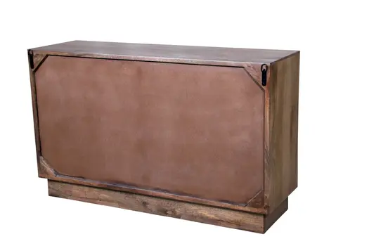 57" Brown Solid Wood Six Drawer Dresser