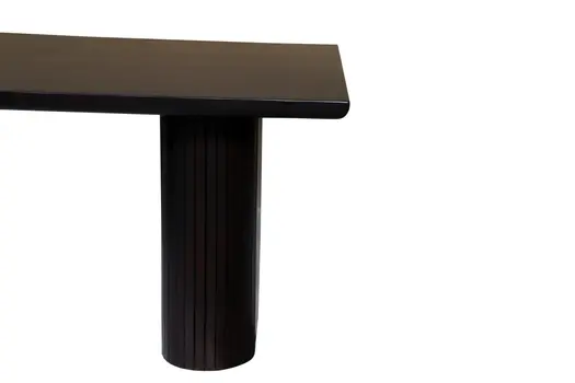 82" Brown Wood Double Pedestal Base Dining Table