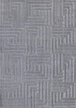 5' X 8' Blue And Gray Geometric Area Rug
