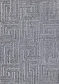 8' X 11' Blue And Gray Geometric Area Rug