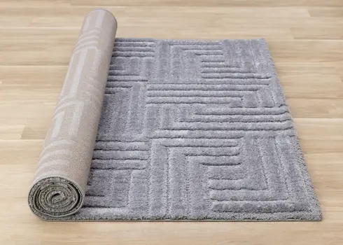 8' X 11' Blue And Gray Geometric Area Rug