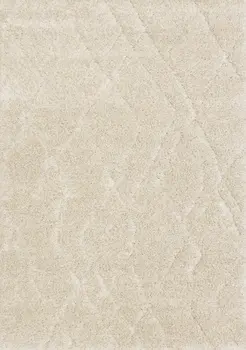 5' X 8' Cream And Beige Geometric Area Rug