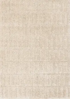 5' X 8' Cream And Beige Geometric Area Rug