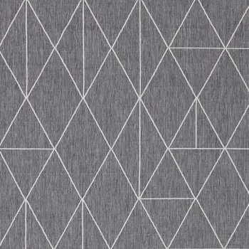 5' X 8' Gray And White Geometric Area Rug