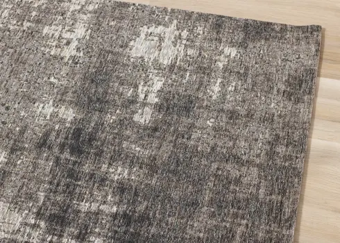 5' X 8' Gray And Off White Abstract Area Rug