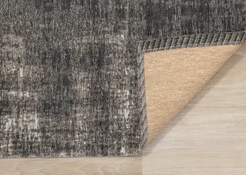 5' X 8' Gray And Off White Abstract Area Rug