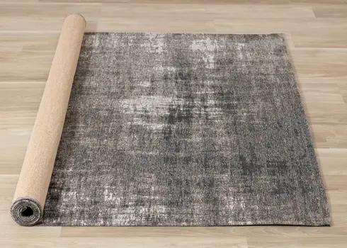 5' X 8' Gray And Off White Abstract Area Rug