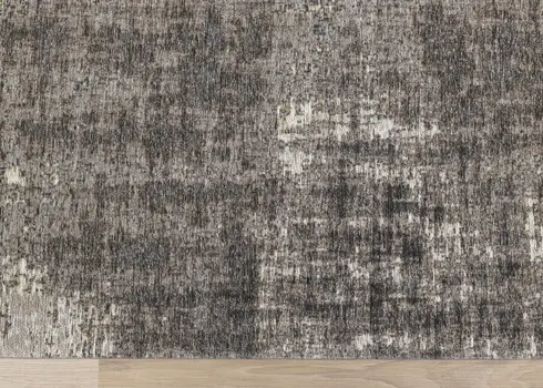 5' X 8' Gray And Off White Abstract Area Rug