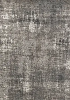 8' X 11' Gray And Off White Abstract Area Rug
