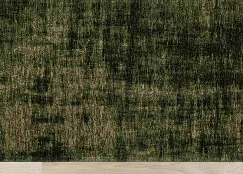 7' X 10' Green And Taupe Abstract Area Rug