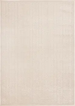 5' X 8' Beige And Cream Chevron Area Rug