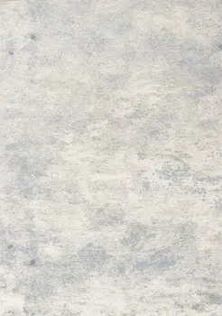 8' X 11' Cream And Blue Abstract Area Rug