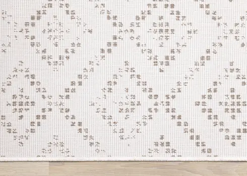 5' X 8' Taupe And Cream Geometric Area Rug