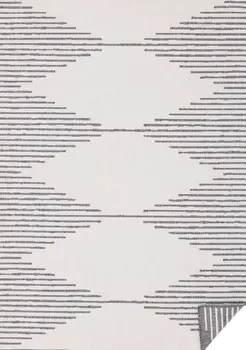 8' X 11' Gray And Beige Geometric Area Rug