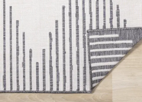 8' X 11' Gray And Beige Geometric Area Rug