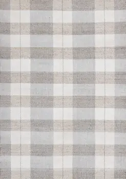 8' X 11' Cream And Gray Geometric Hand Woven Area Rug