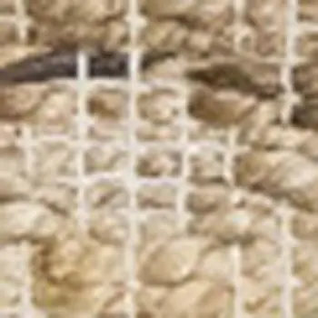 8' X 11' Beige And Light Brown Jute Geometric Hand Woven Area Rug