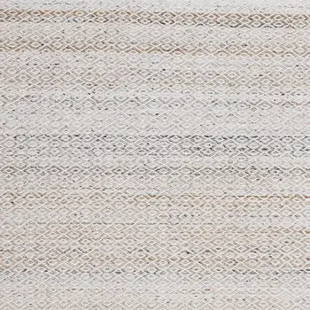 5' X 8' Cream And Beige Geometric Hand Woven Area Rug