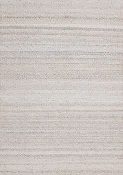 5' X 8' Cream And Beige Geometric Hand Woven Area Rug