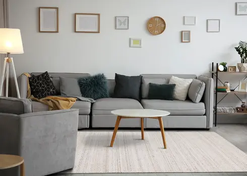 5' X 8' Cream And Beige Geometric Hand Woven Area Rug