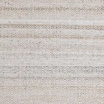 8' X 11' Cream And Beige Geometric Hand Woven Area Rug