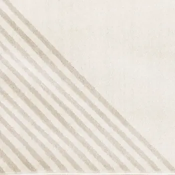 5' X 8' Cream And Beige Geometric Area Rug