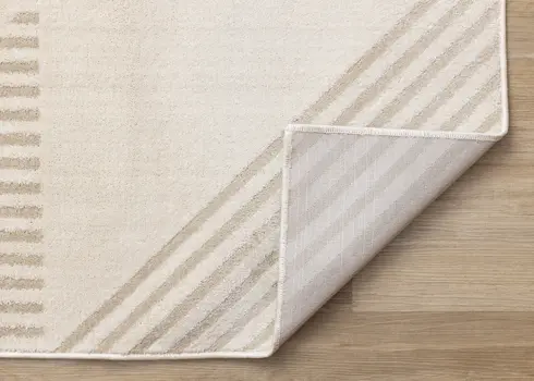 8' X 11' Cream And Beige Geometric Area Rug
