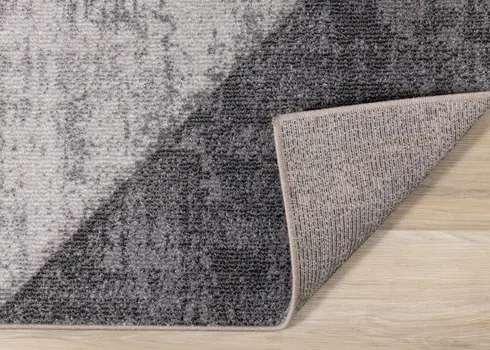8' X 11' Gray And Beige Geometric Area Rug