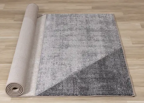 8' X 11' Gray And Beige Geometric Area Rug