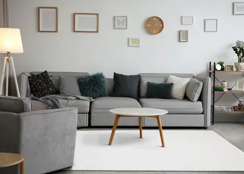 7' X 10' Cream And Beige Geometric Area Rug