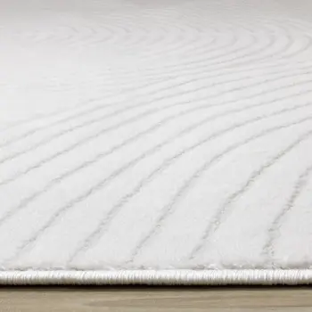 7' X 10' Cream And Beige Geometric Area Rug