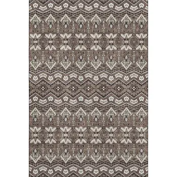 10' X 14' Brown And Beige Moroccan Washable Area Rug With UV Protection