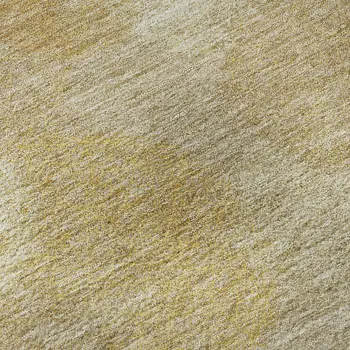 8' X 10' Gold And Beige Abstract Washable Area Rug With UV Protection