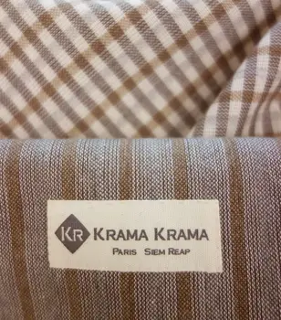 Krama traditionnel marron Châtain
