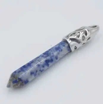 Clearance - Sodalite Hexagonal Healing Point Pendant