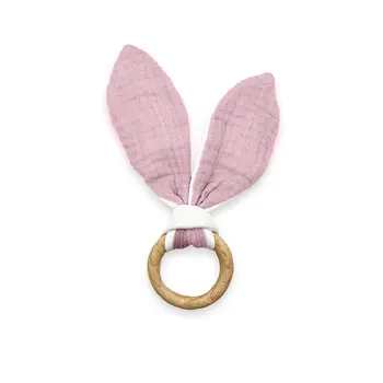 Anneau de Dentition en Coton Bio Rose