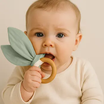 Anneau de Dentition en Coton Bio Vert