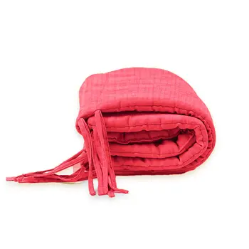 Tour de Lit en Coton Bio Fraise
