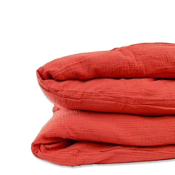 Housse de Couette en Coton Bio Fraise