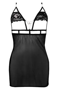 schwarzes Chemise Claea - 2XL