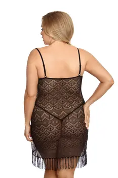 schwarzes Netzkleid AA051954 - 5XL/6XL