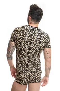Herren T-Shirt 053556 leopard - 3XL